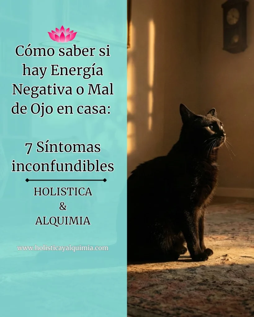Un gato negro o de color mirando fijamente a un punto vacío de la habitación con atención, en posición de alerta. Luz de atardecer.